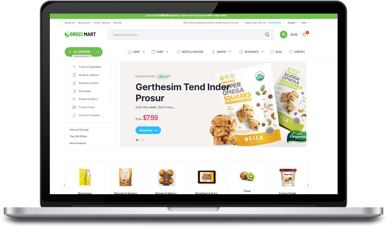 Grocery Store and Organic Food WooCommerce eCommerce WordPress Theme